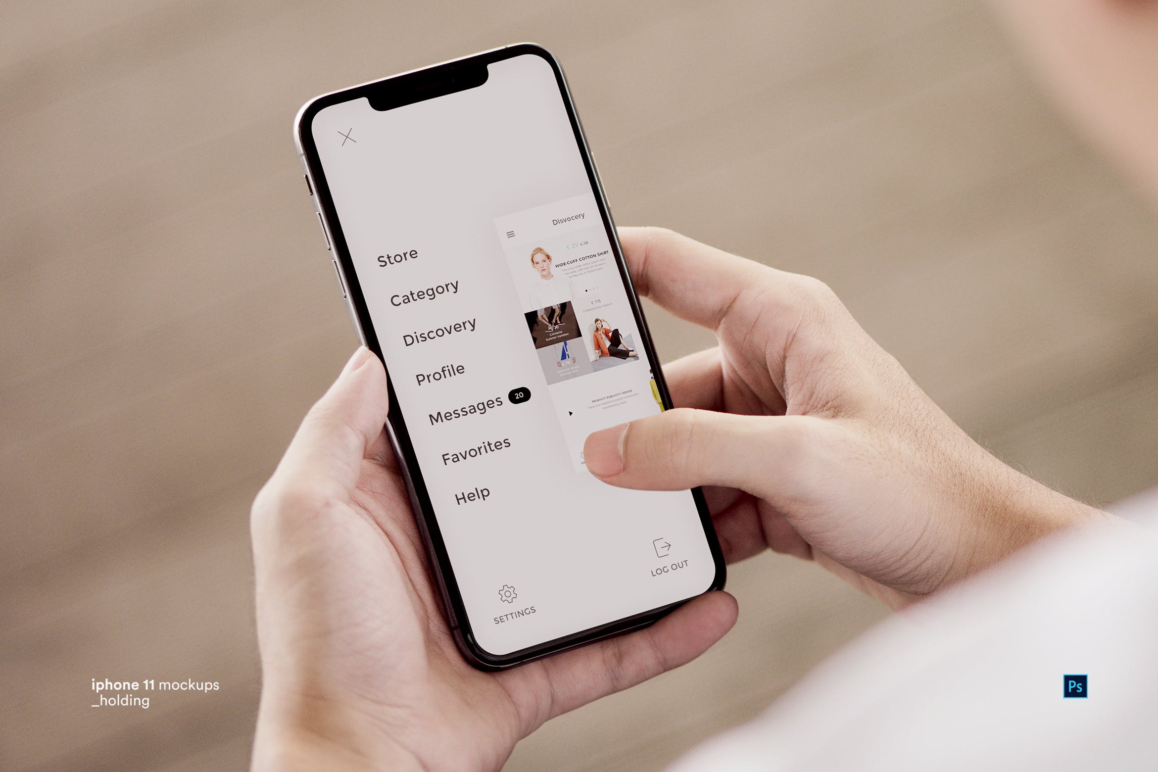 手持iPhone 11手机屏幕演示素材库精选样机模板 iPhone 11 Mockups插图