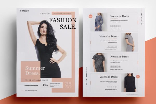 时尚服饰海报PSD模板 Fashion Flyer