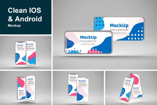 iOS&amp;Android概念手机样机模板 Clean IOS &amp; Android MockUp
