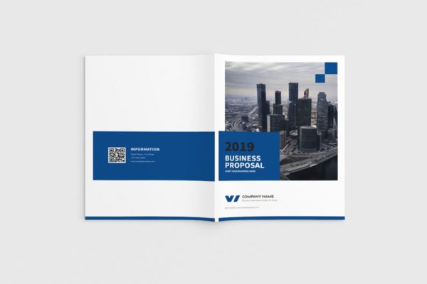 商业计划书/企业简介宣传画册设计模板 Walkers – A4 Business Brochure Template