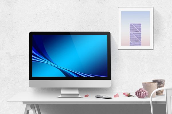 一体机电脑屏幕演示样机模板 Desktop Mockup