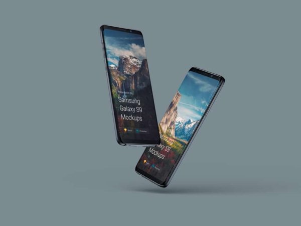 超级主流桌面&移动设备样机系列：Samsung Galaxy S9 三星智能手机样机 [兼容PS,Sketch;共2.11GB]