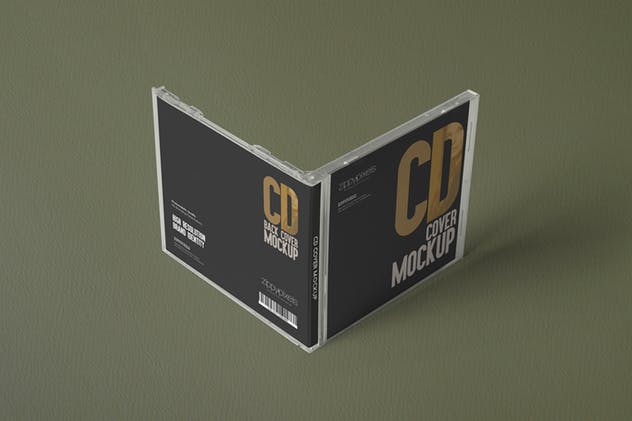 经典圆盘音乐CD封面样机 9 CD Cover Mockups插图(2)