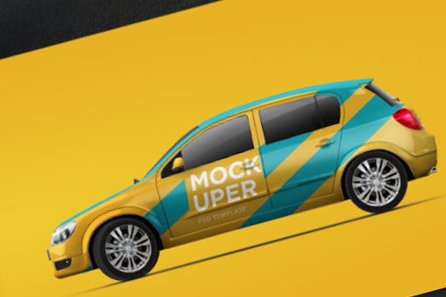 小货车&汽车车身广告设计效果图样机素材库精选模板 Van & Car Mock-Ups (2 PSD)插图(3)