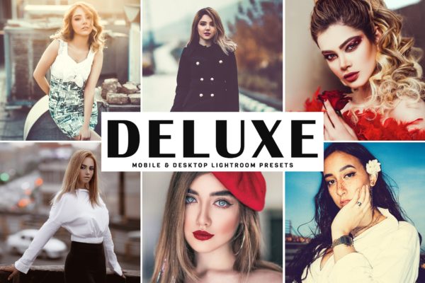 华丽人像摄影后期处理调色滤镜LR预设下载 Deluxe Mobile &amp; Desktop Lightroom Presets