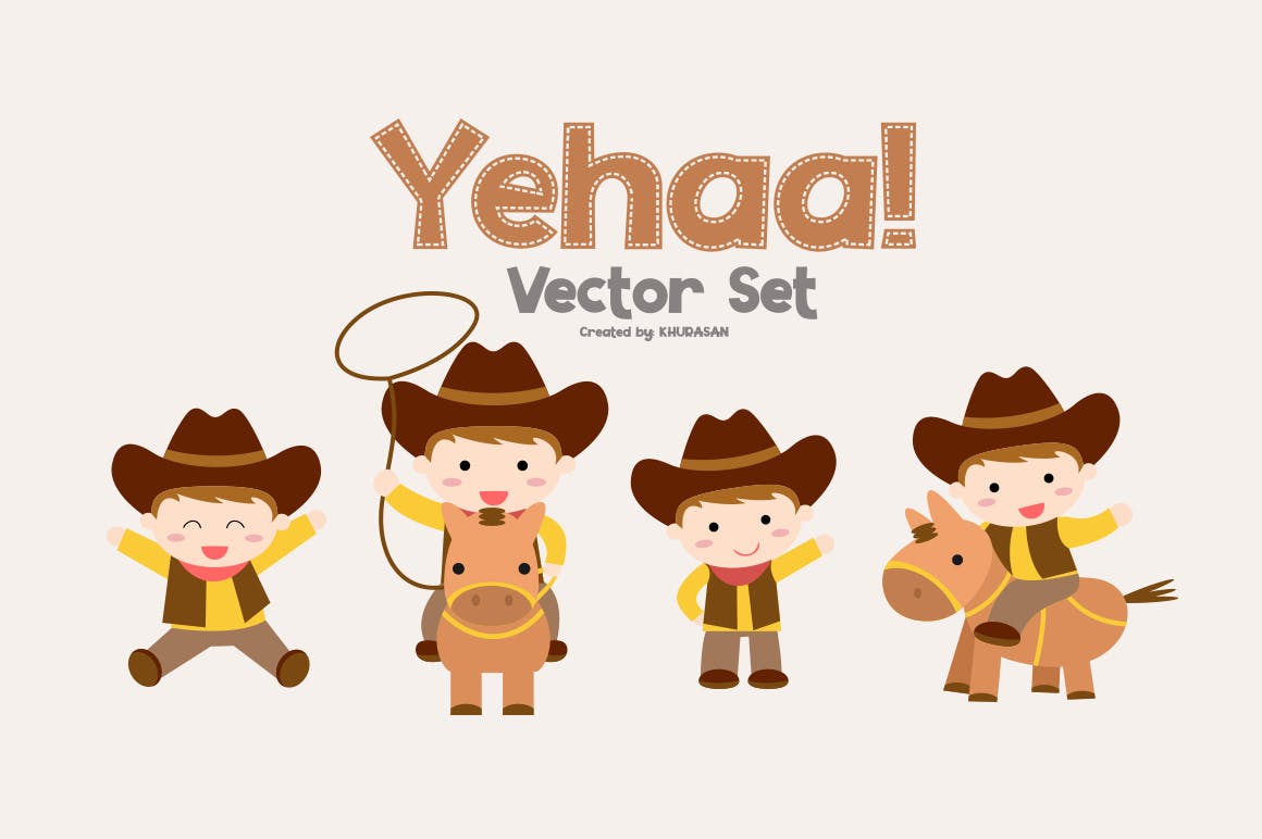 可爱缝线设计风格英文无衬线装饰字体 Yehaa!插图(3)