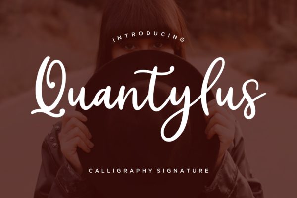 现代优雅英文签名书法字体下载 Quantylus Calligraphy Signature
