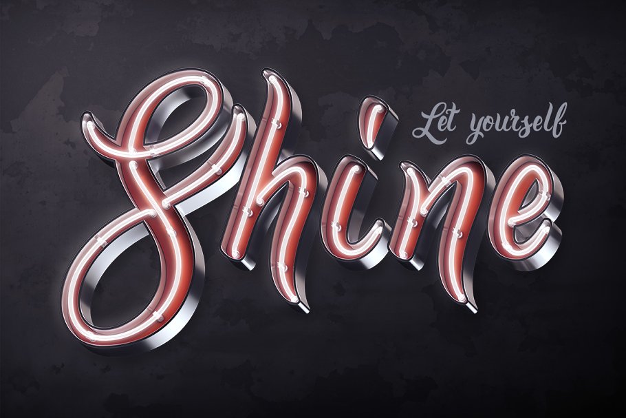 3D效果超级PSD字体[1.05GB] 3d script "Bright calligraphy"插图(2)