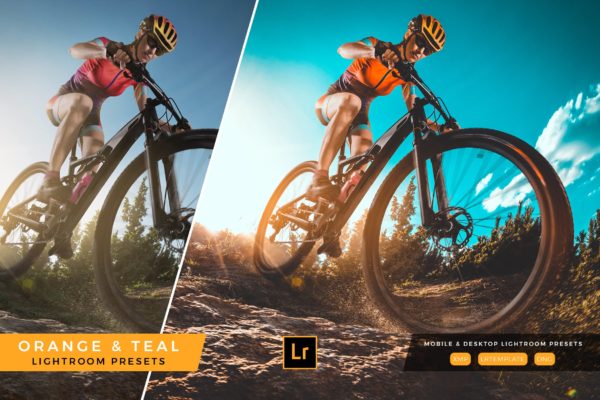 橙色&amp;深绿色色调照片调色滤镜素材库精选LR预设 Orange and Teal Lightroom Presets