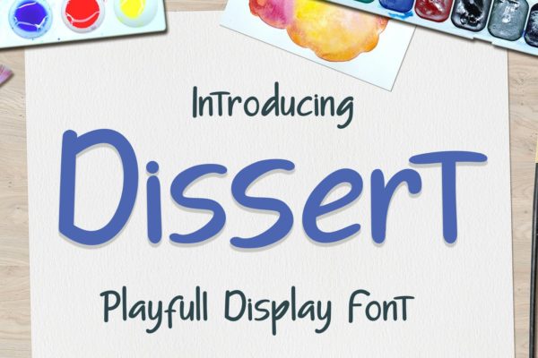 可爱手写风格儿童英文字体素材库精选 Dissert Playfull Display Font