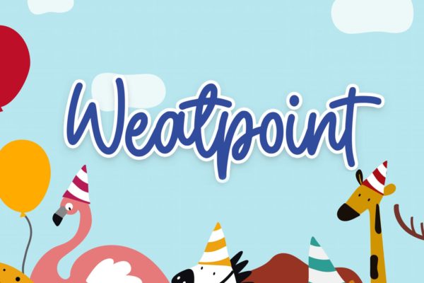 儿童主题设计创意英文手写字体素材库精选 Weatpoint – Playful Script Font