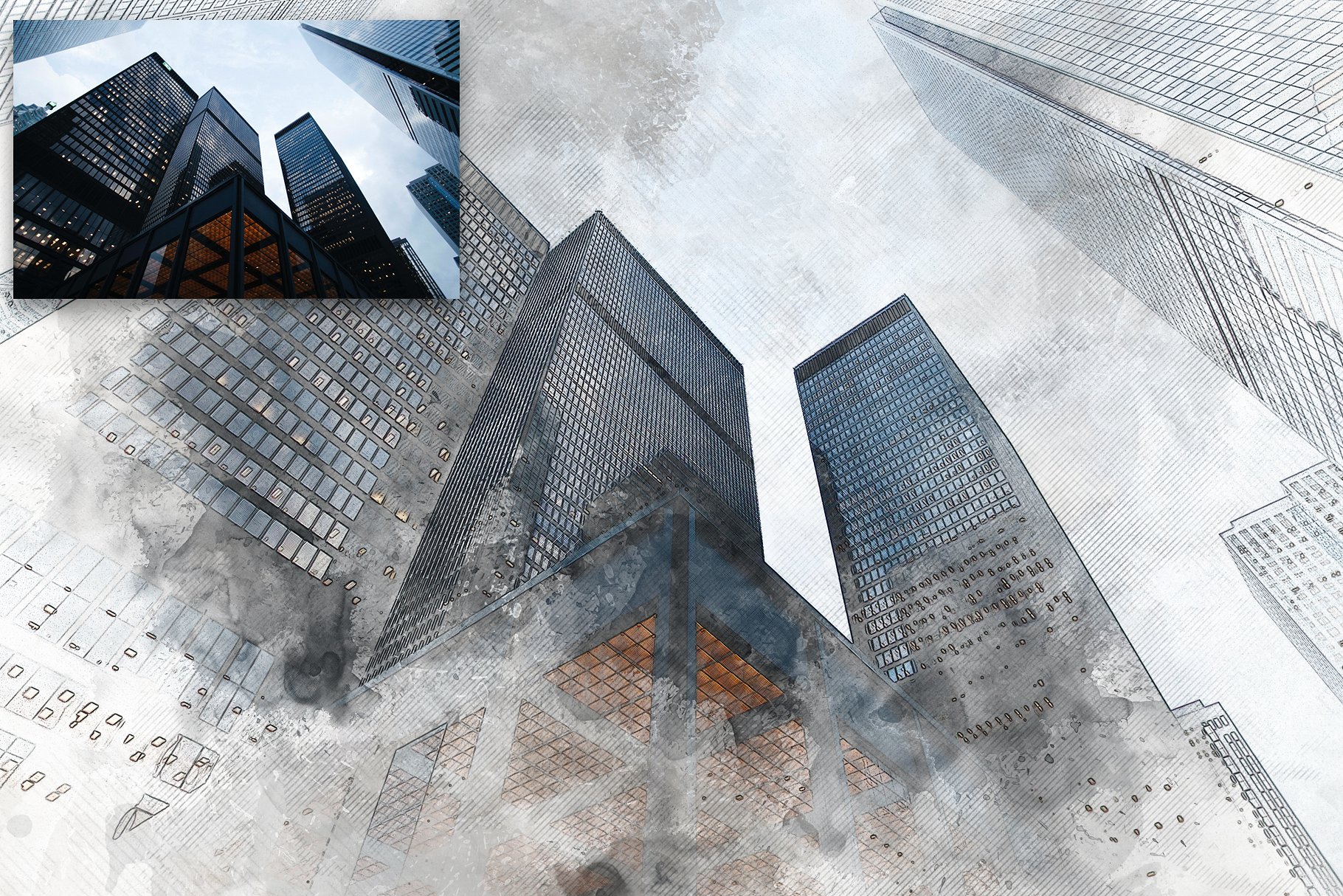 极具创造性的建筑素描PS图层样式下载[psd,jpg]插图(5)