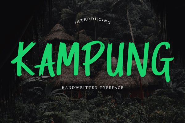 英文画笔手写字体素材库精选 Kampung Brush Handwritten Font
