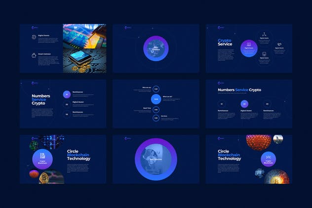 比特币加密货币投资金融PPT幻灯片演示模板 CRYPTO Powerpoint Template插图(6)