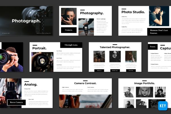 摄影主题素材库精选Keynote模板 Photography – Keynote Template
