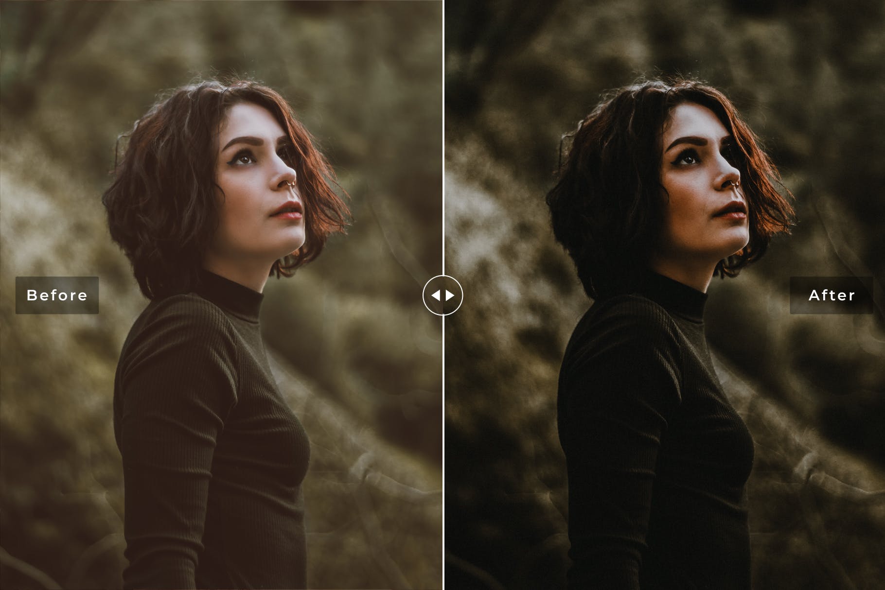 强对比度深色调滤镜Lightroom预设 Dark & Moody Mobile & Desktop Lightroom Presets插图(1)