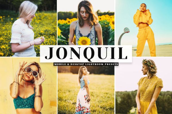 亮黄色风格人物/风景照片LR调色预设下载 Jonquil Mobile &amp; Desktop Lightroom Presets