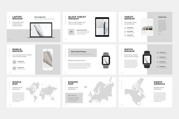 极简现代化白色系PPT模板下载[PPTX,PSD]插图(12)