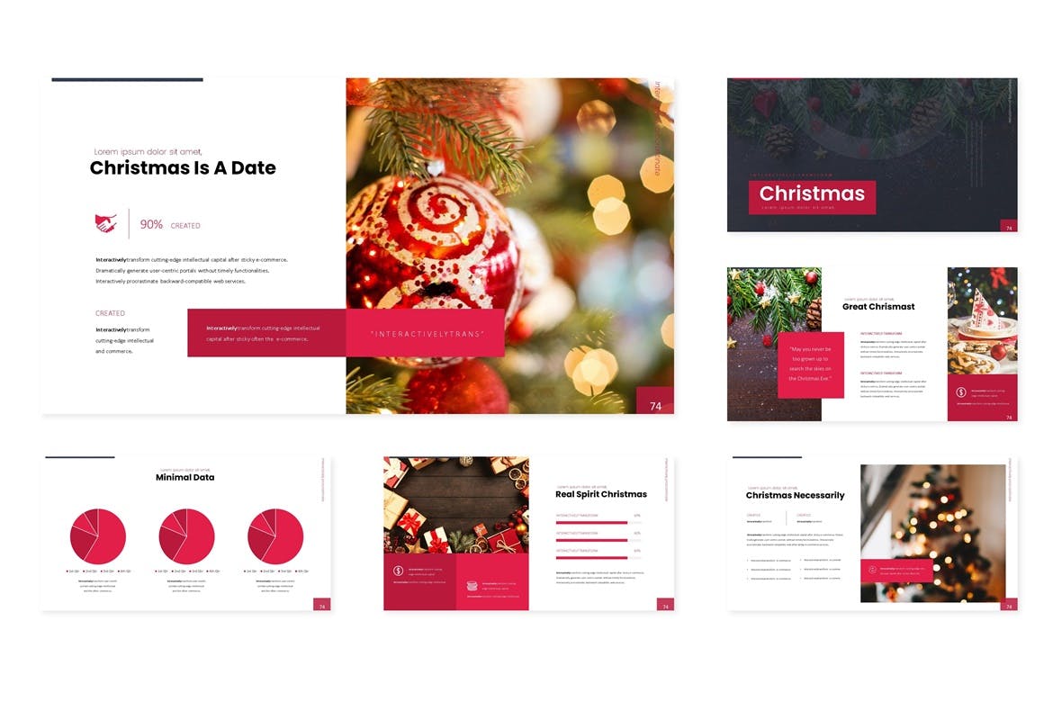 圣诞节节日主题谷歌幻灯片模板素材 Christmas – Google Slide Template插图(1)