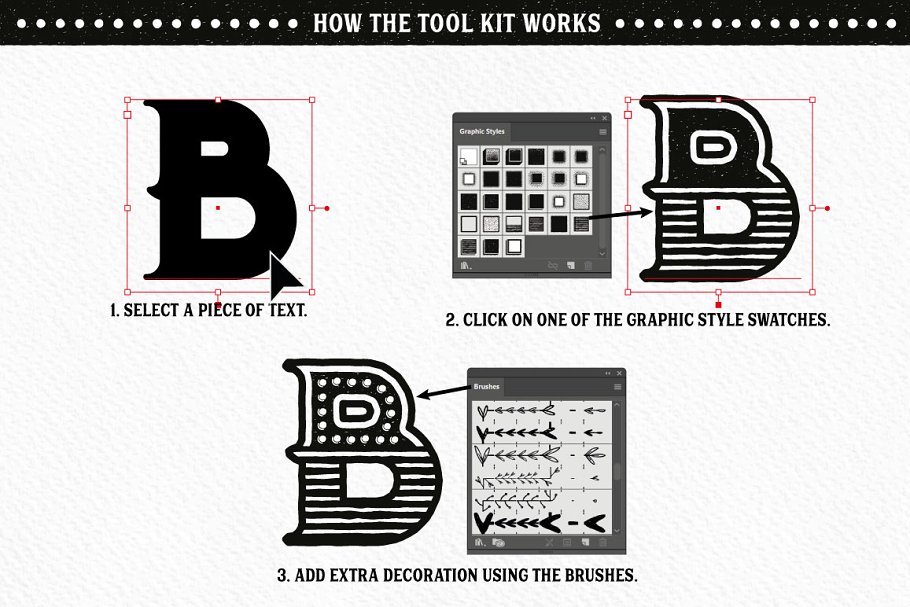 签字笔绘画装饰设计工具包 Fineliner Type Decorator’s Tool Kit插图(8)