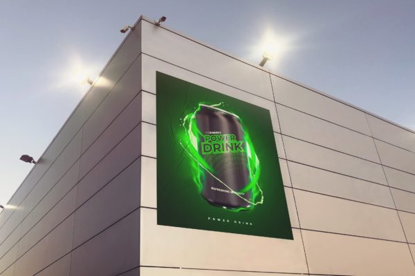 大楼外墙巨幅海报效果图样机素材库精选模板 Big Poster Mockup