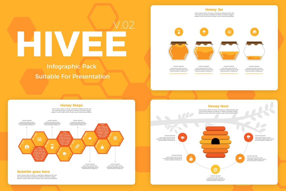 可视化数据统计分析信息图表矢量模板素材V2 Hivee v2 – Infographic插图