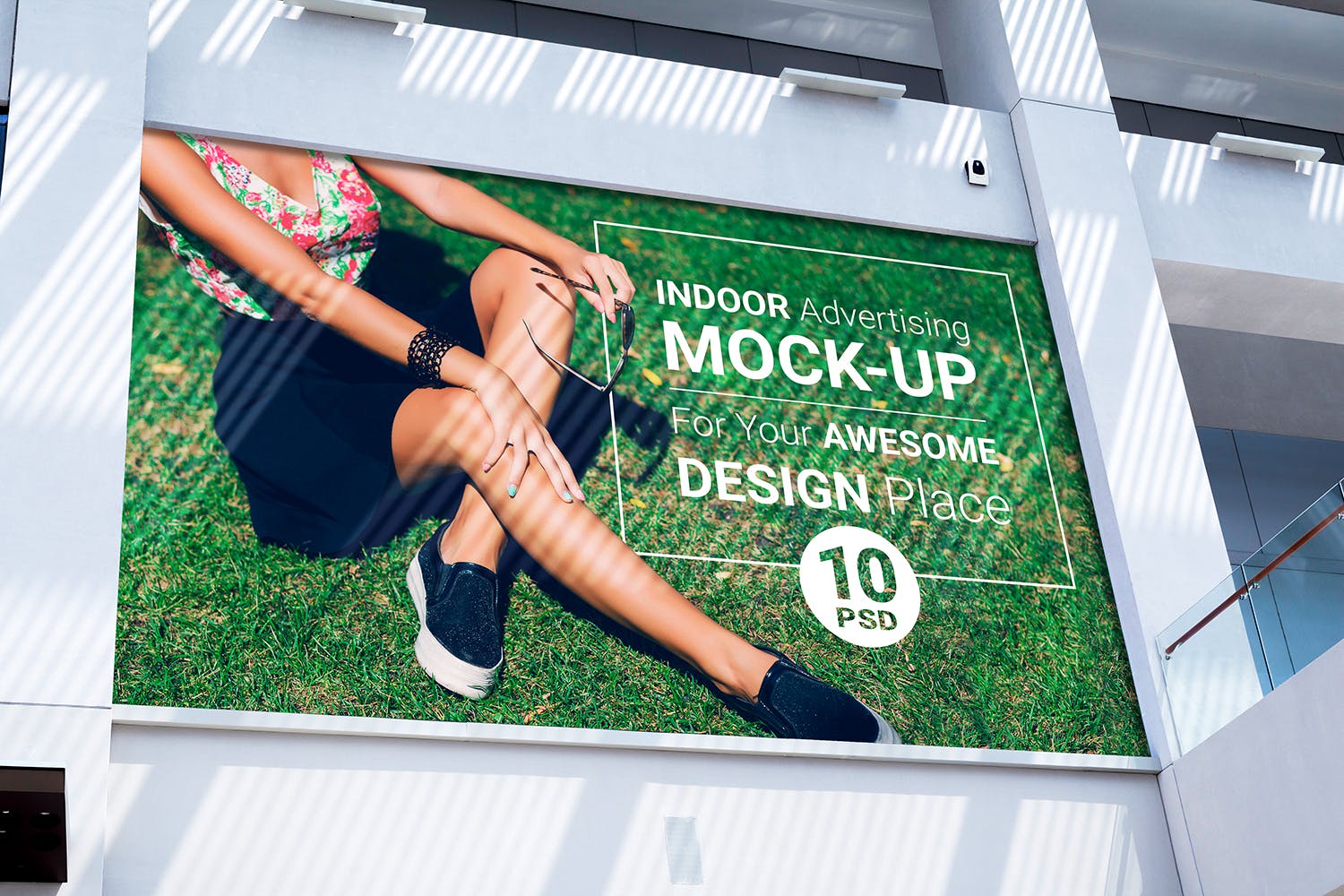 室内广告牌图片效果图样机模板 Indoor Advertising Mock-Up插图