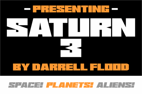 Saturn 3 font素材之家精选英文字体