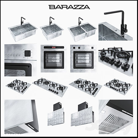 BARAZZA厨卫用品水池燃气灶等素材之家精选3D模型