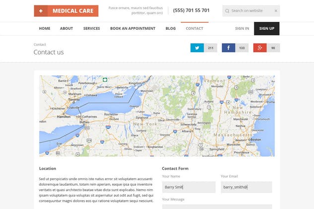 医疗保健医学主题网站设计PSD模板素材库精选 Medical Care – Medical PSD Template插图(15)