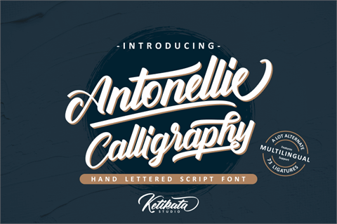Antonellie Calligraphy Demo font素材之家精选英文字体