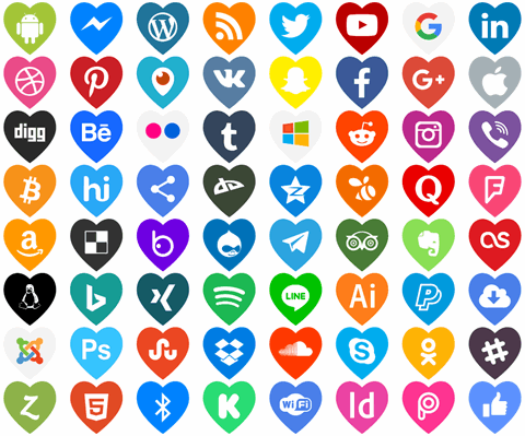 Icons Color Love font素材之家精选英文字体