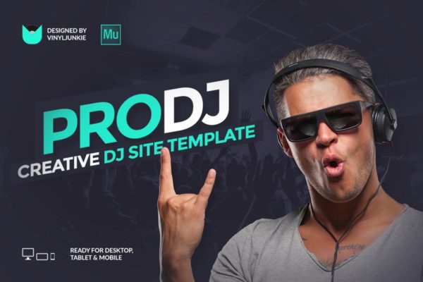 创意DJ音乐舞厅KTV品牌网站Muse模板素材库精选 ProDJ – Creative DJ / Producer Site Muse Template