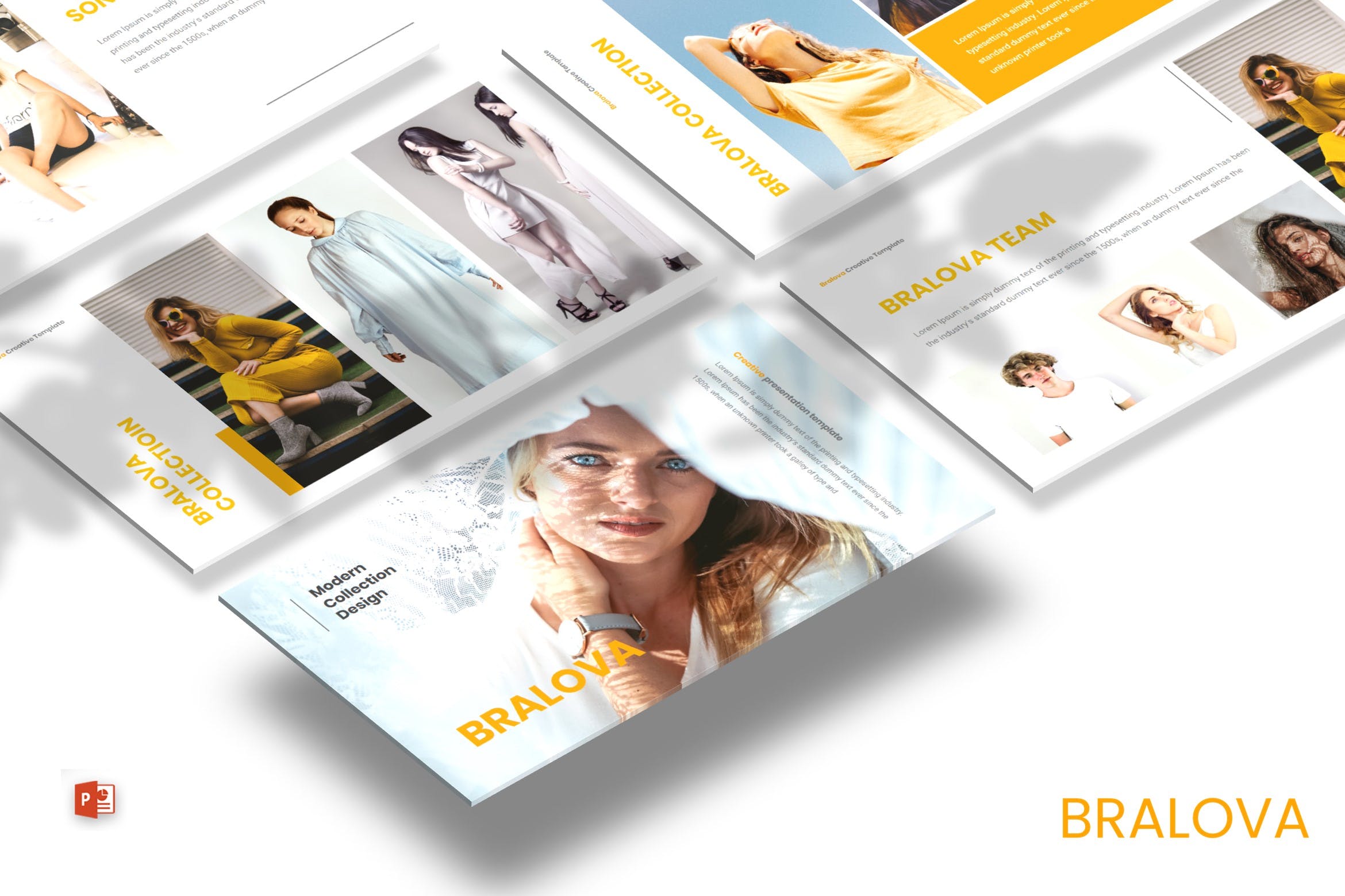 专业设计师定制设计简约风素材库精选PPT模板 Bralova – Powerpoint Template插图