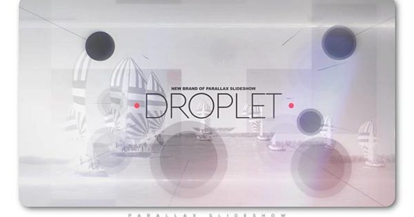 水滴圆形视差幻灯片视频素材库精选AE模板 Droplet Circles Parallax Slideshow