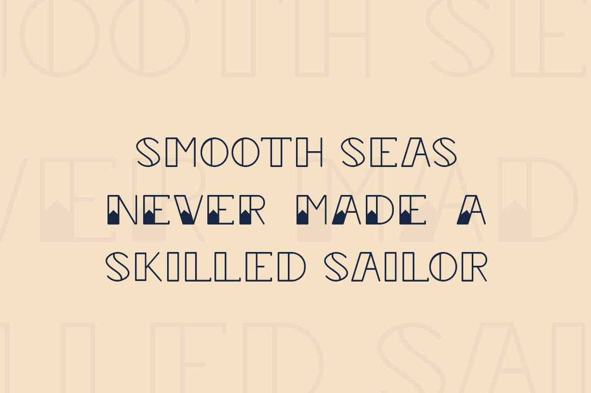 复古航海主题创意设计英文无衬线字体 Sailor Girl Font Duo插图(2)