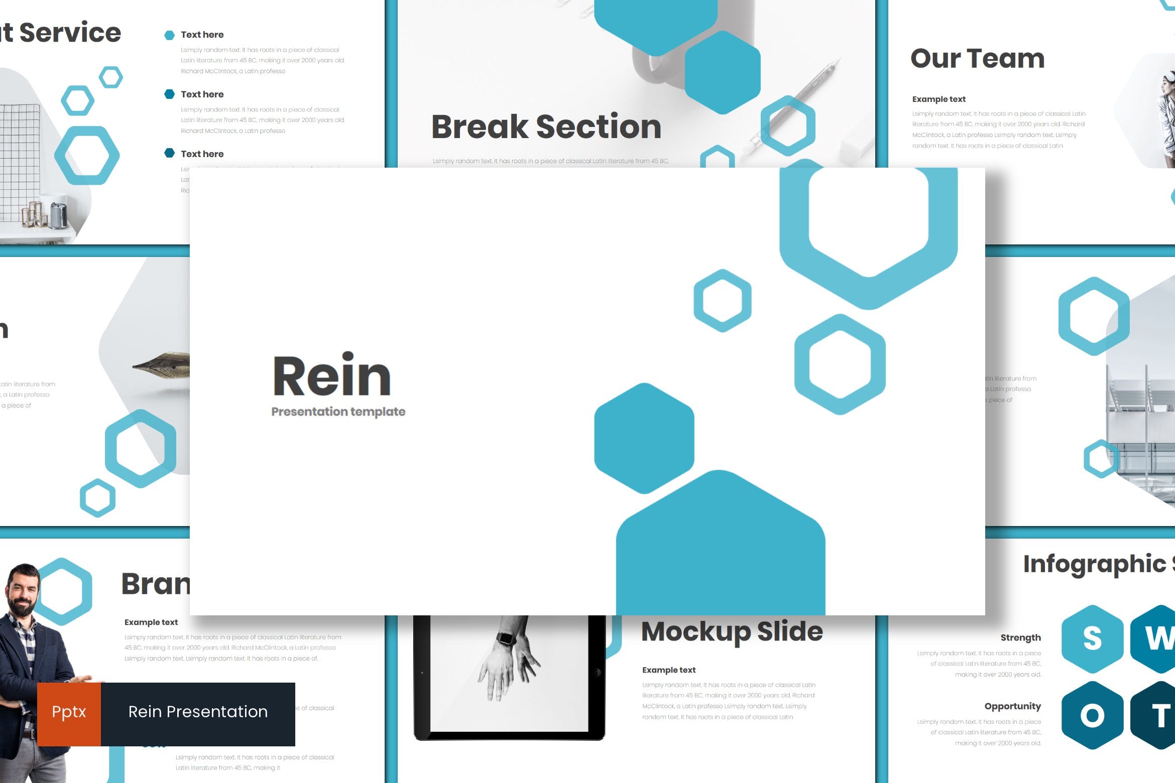 科创企业推介会PPT幻灯片模板 Rein – Powerpoint Template插图