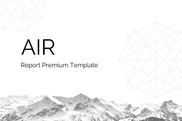 SWOT分析/市场分析/数据统计素材库精选PPT模板 Air – PowerPoint Report Template