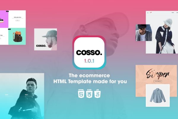 极简主义设计风格响应式网上商城HTML模板素材库精选 Cosso | Clean, Minimal Responsive HTML Template