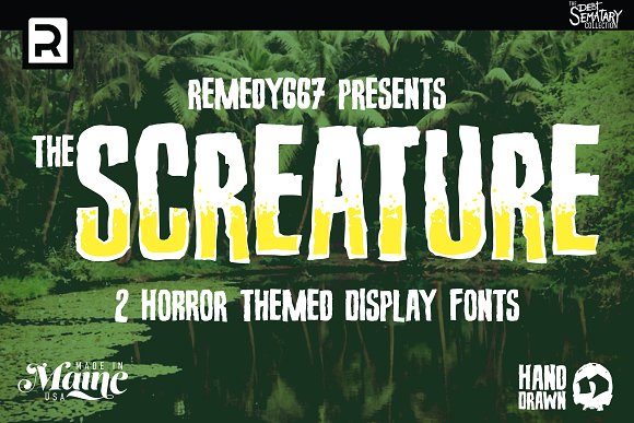 Screature Font素材之家精选英文字体