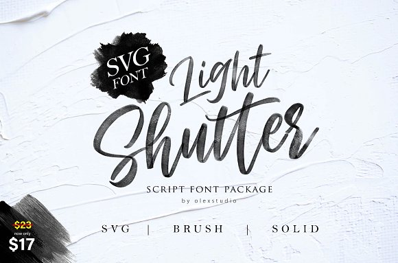 Light Shutter Font Family素材之家精选英文字体