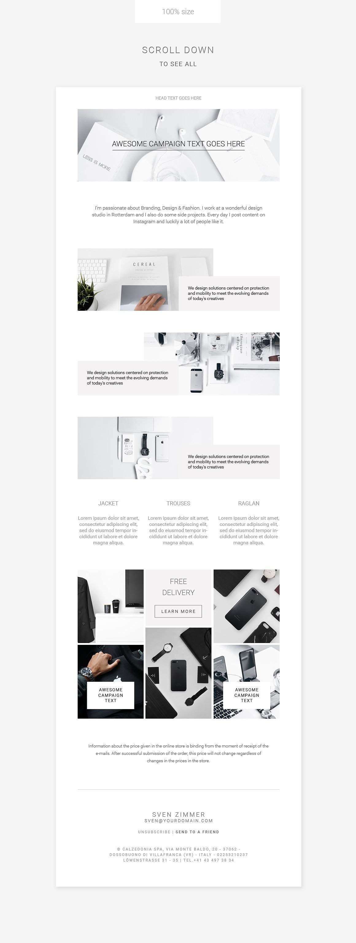 简约 EDM 设计模板 Clean E-newsletter Pack插图(8)