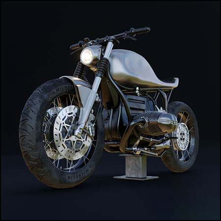 BMW R100R摩托车素材之家精选3D模型