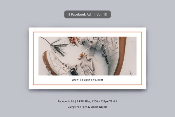 社交电商Facebook主页封面素材库精选广告模板v13 Facebook Ad Vol. 13