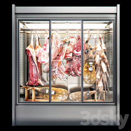 超市鲜肉冷藏食品柜素材之家精选3D模型