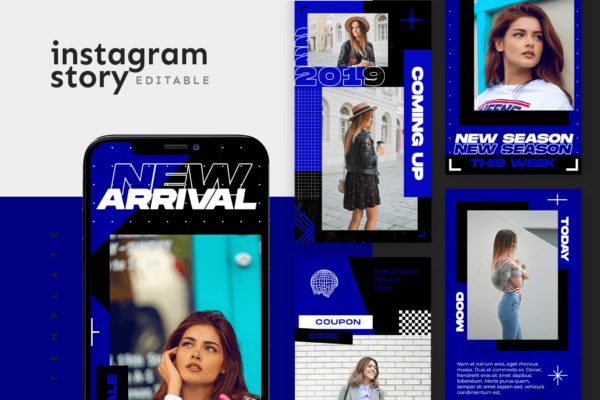 Instagram社交平台新品发布推广设计模板素材库精选 Instagram Story Template