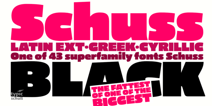 Schuss Sans CG Poster Black Font素材之家精选英文字体
