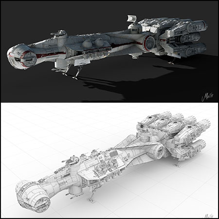 《星球大战》坦特维Ⅳ型科幻宇宙飞船素材之家精选3D模型