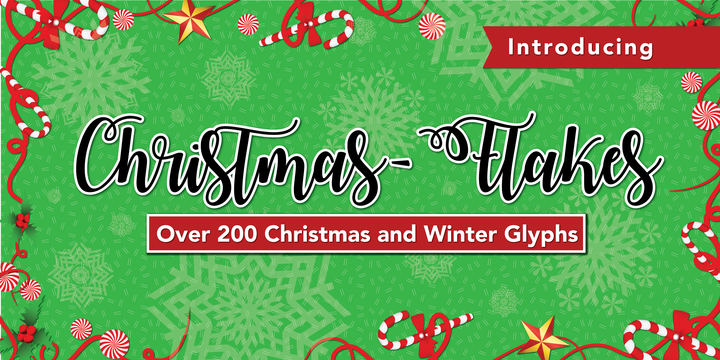 Christmas Flakes Font素材之家精选英文字体