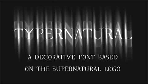 typernatural font素材之家精选英文字体